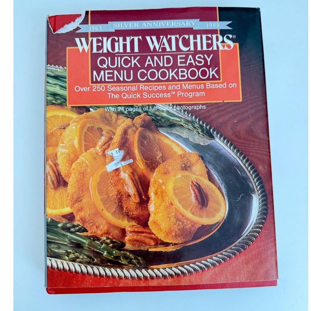 Weight‎ Watchers Quick and Easy Menu Cookbook 1987 Silver Anniversary Edition